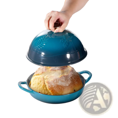 5 Qt Enameled Cast Iron Dutch Oven with Palm Design