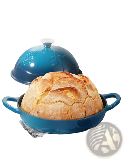 5 Qt Enameled Cast Iron Dutch Oven with Palm Design
