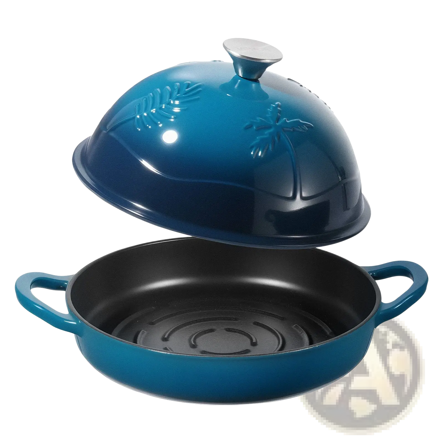 5 Qt Enameled Cast Iron Dutch Oven with Palm Design