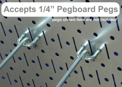 Pro-Grade Pegboard Organizer Kit - Galvanized Pegboard with Accessories